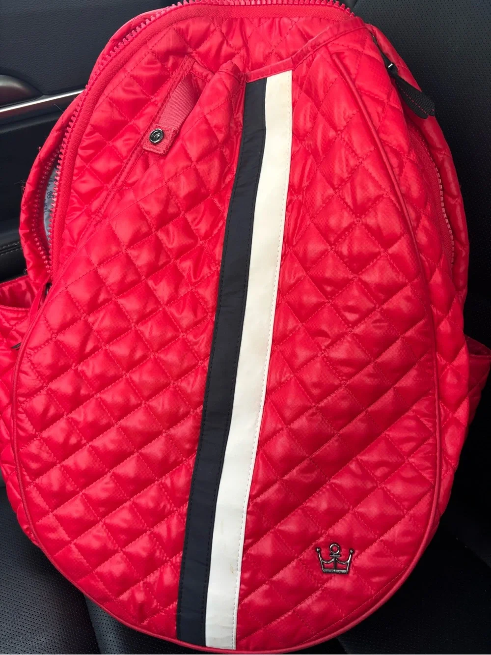 Oliver Thomas 24+7 Tennis Backpack Quilted. Red